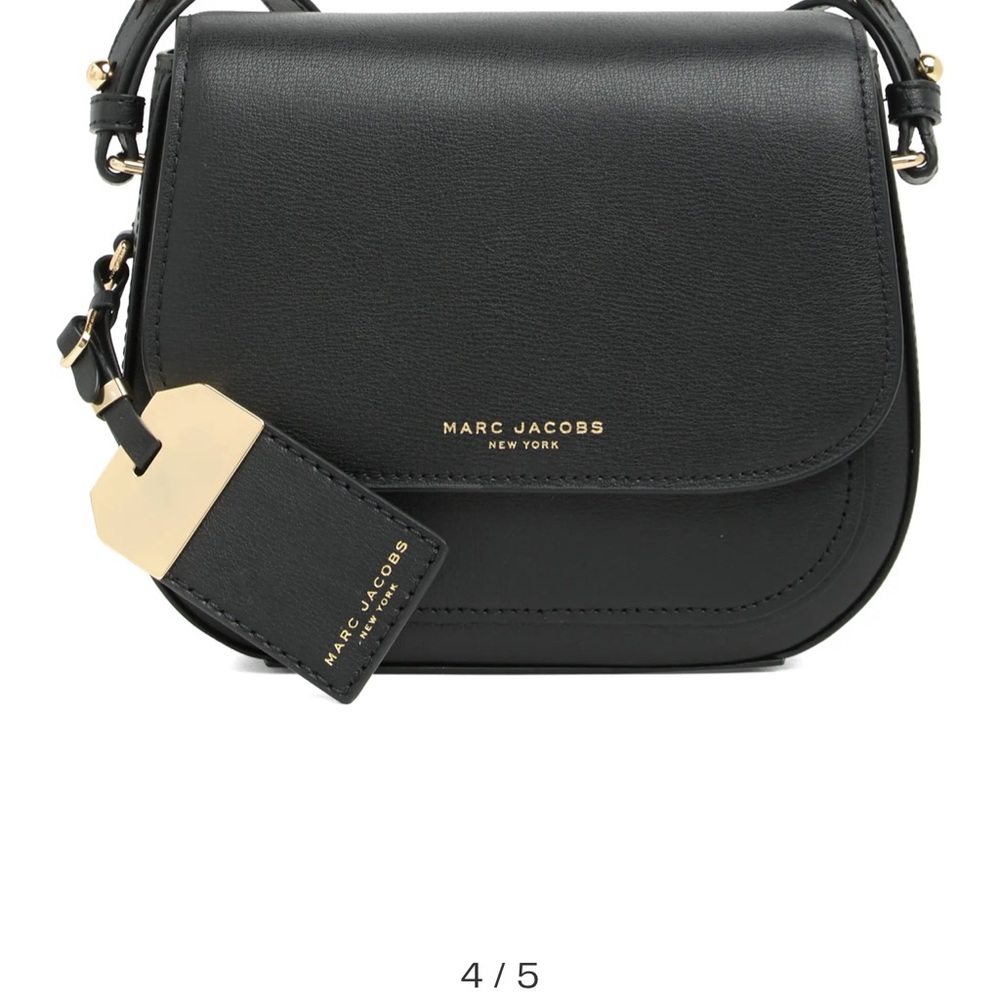 Marc Jacobs Black Leather Crossbody Saddle Bag - Picture 2 of 10